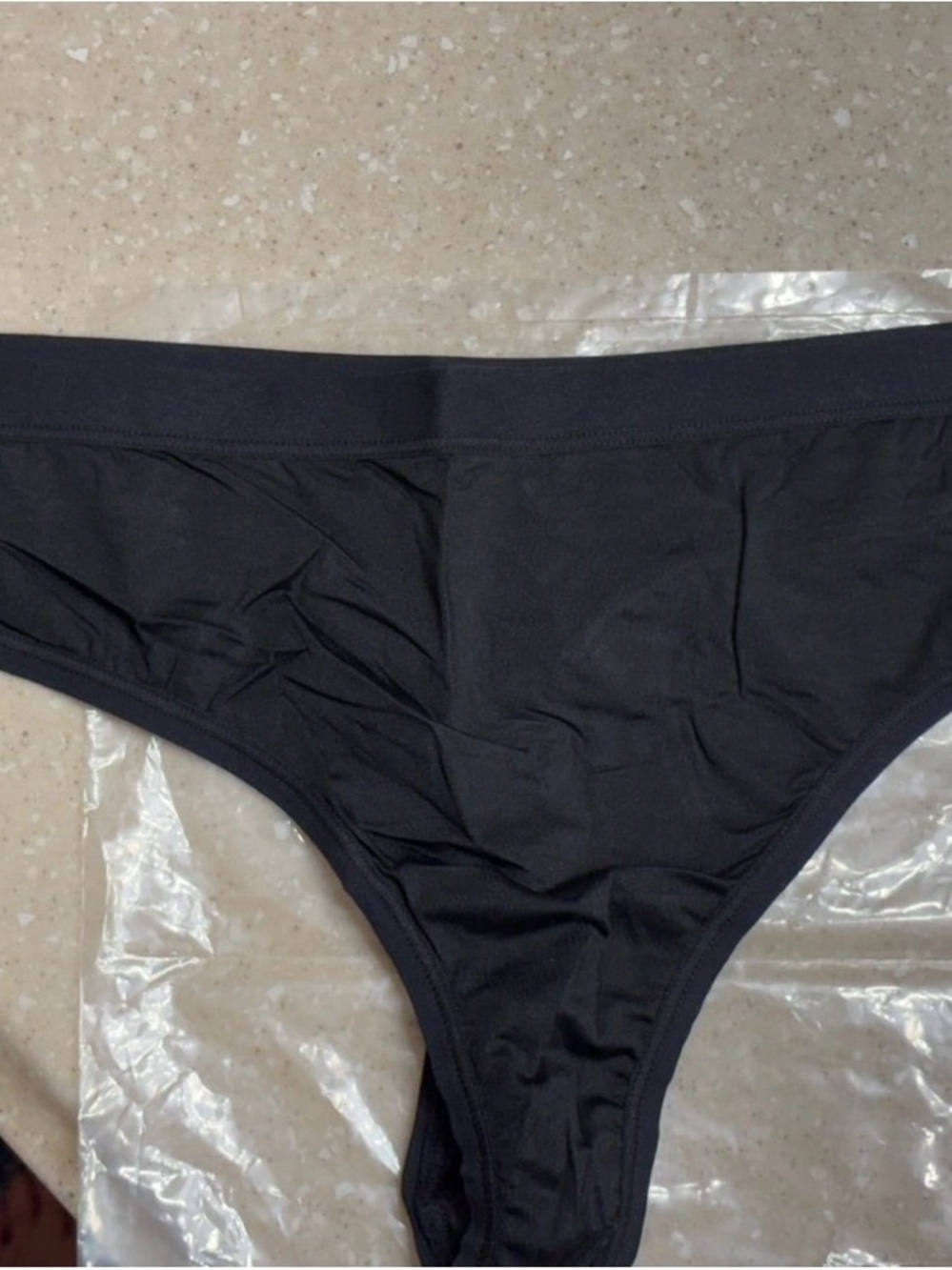 Cacique Black No-Show Thong 14/16 NEW
